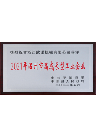 2021 Wenzhou High-Growth Industrial Enterprise