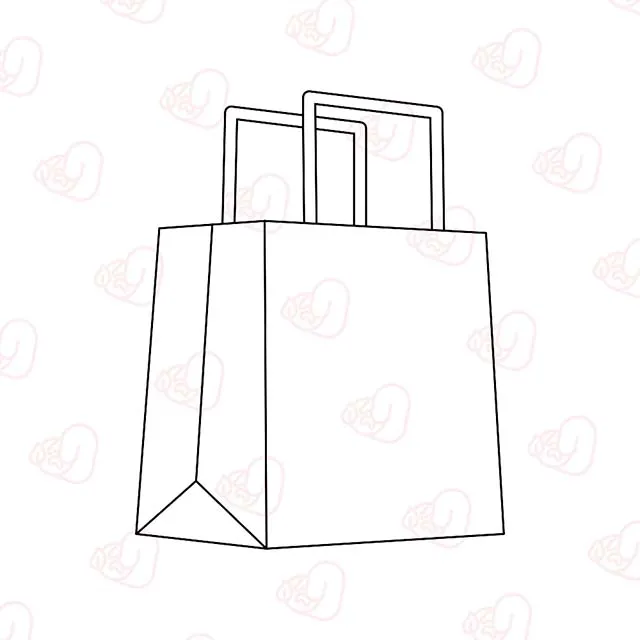 Flat Handle Paper Bag