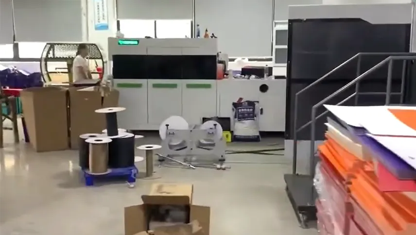 No-Crease Sheet Fed Luxury Gift Paper Bag Machine at the Client's Plant is Now Operational