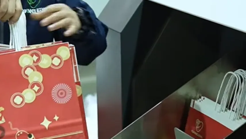 OUNUO Full Automatic Paper Bag Making Machine With Twisted Handle